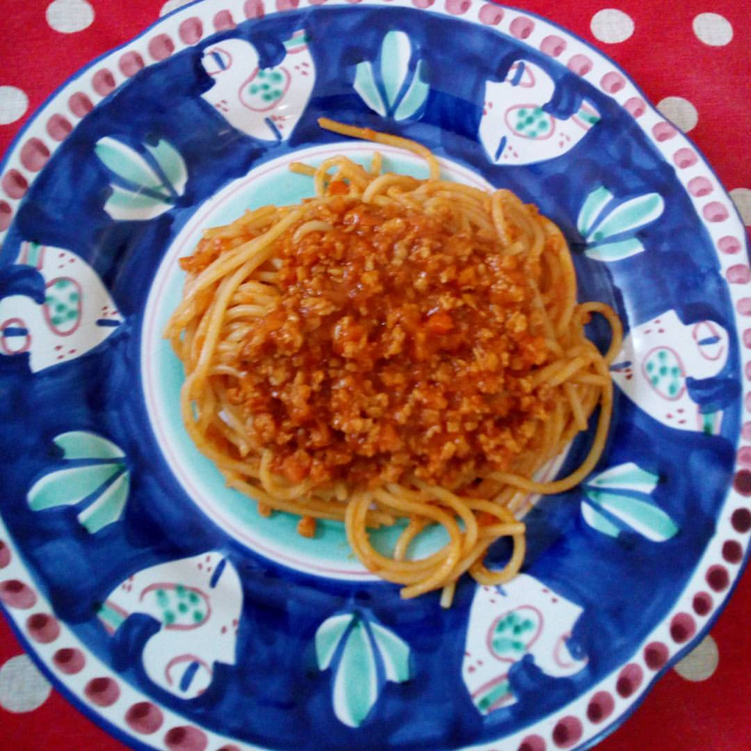 Spaghetti al ragù di soia